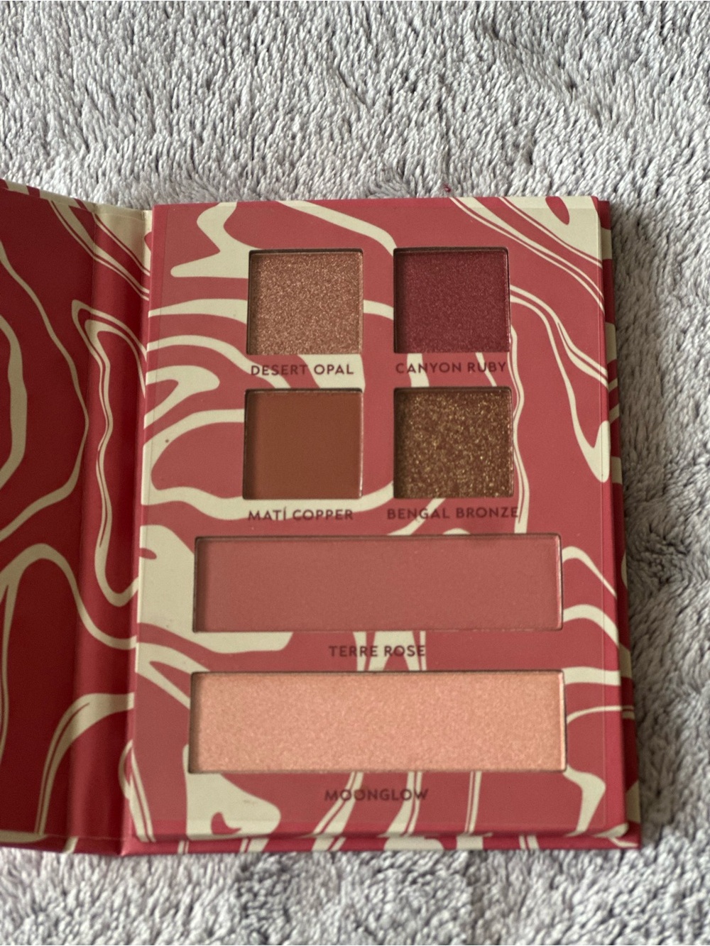 Warm Rose & Copper Eye and Cheek Palette - Rose Copper Shades